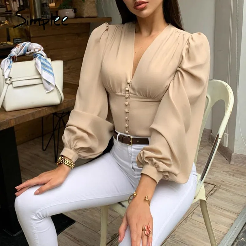 Lantern Sleeve Boho Top