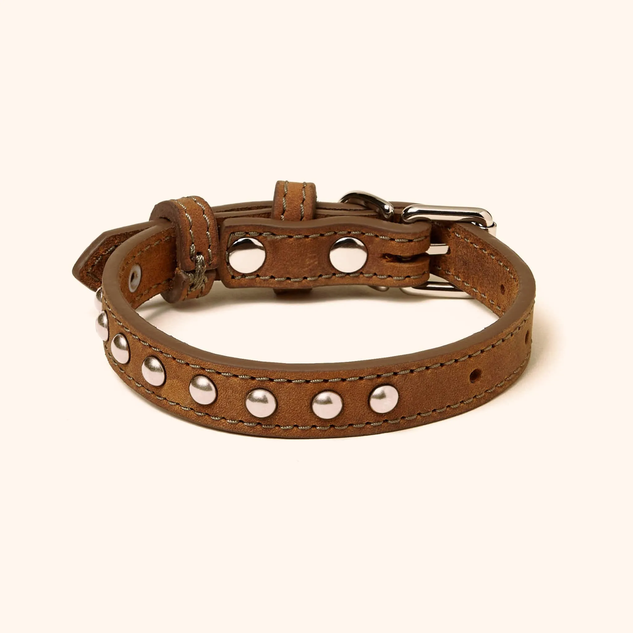 Leather Studded Collar