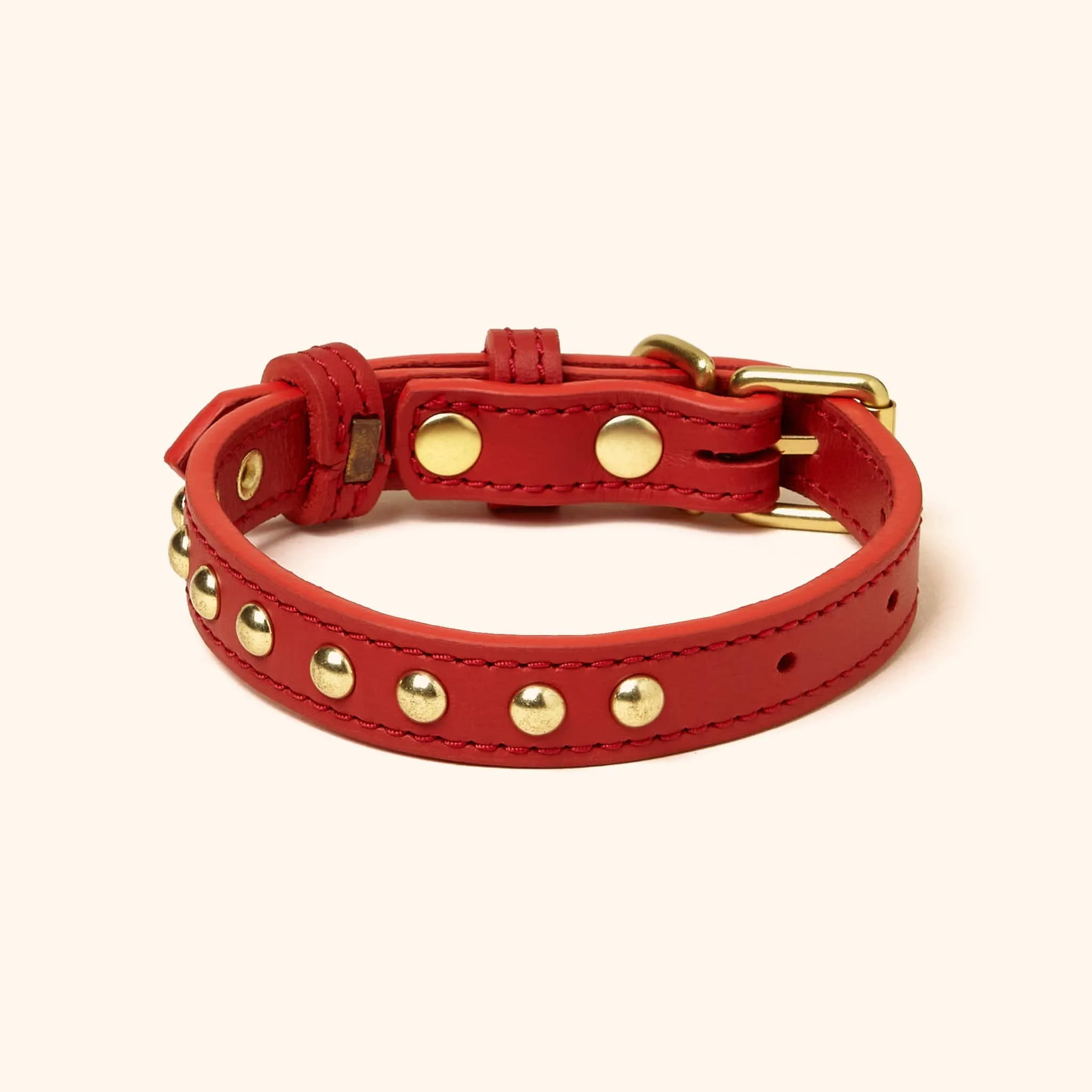 Leather Studded Collar