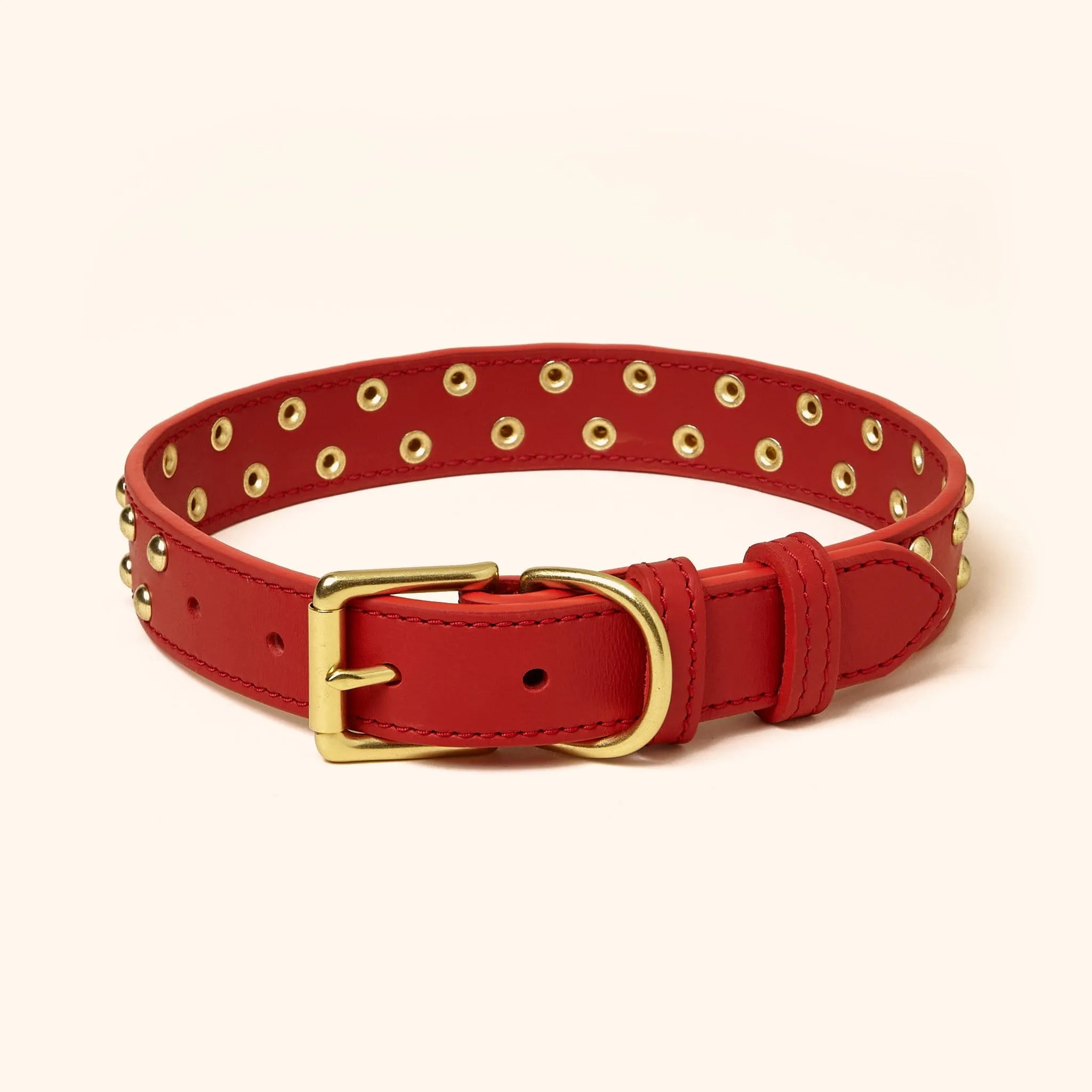 Leather Studded Collar