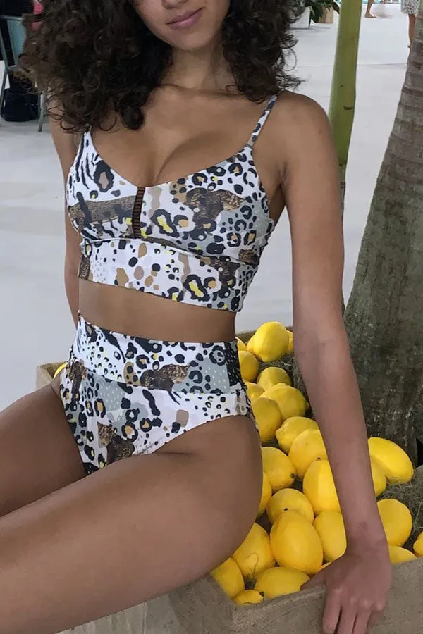 Leopard Print Modern High Waist Bikini