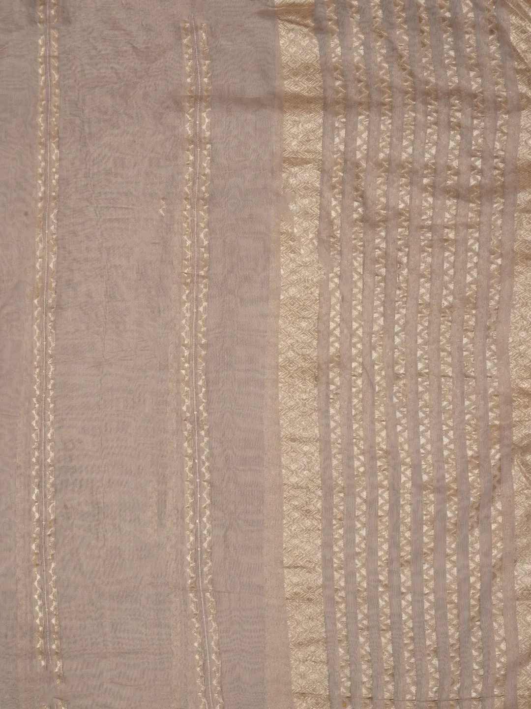 Light Purple Unstitched Zari Silk Blend Dress Material With Dupatta