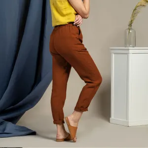 Linen Pants Dakota Almond Brown