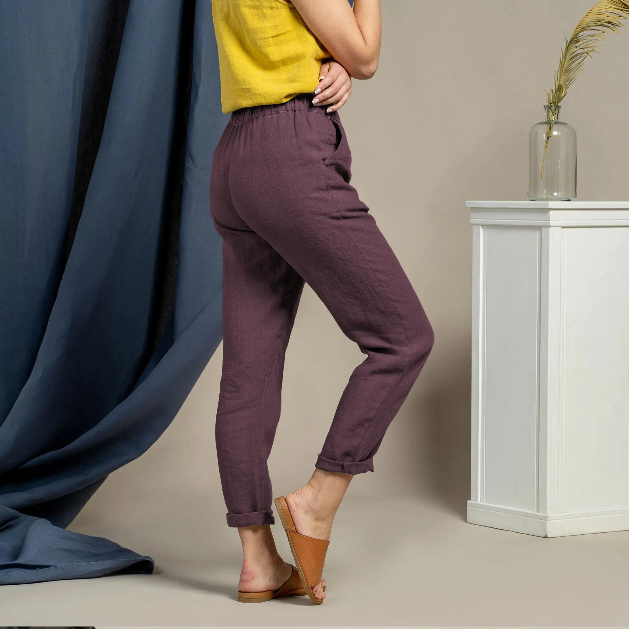 Linen Pants Dakota Shadow Purple