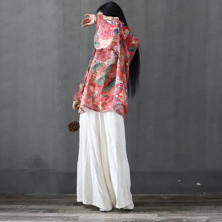 Linen Summer Autumn Women Casual Pants with Pockets PZ97257