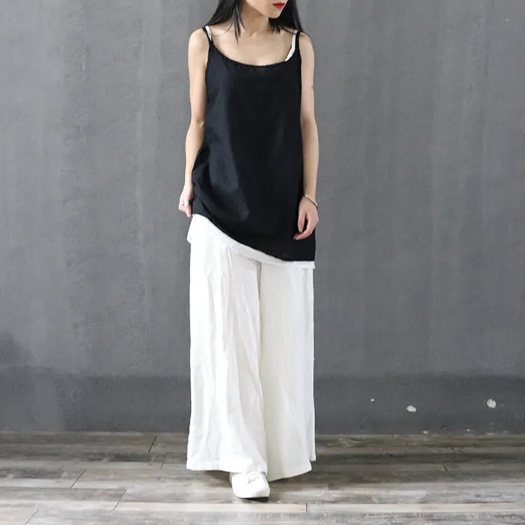 Linen Summer Autumn Women Casual Pants with Pockets PZ97257