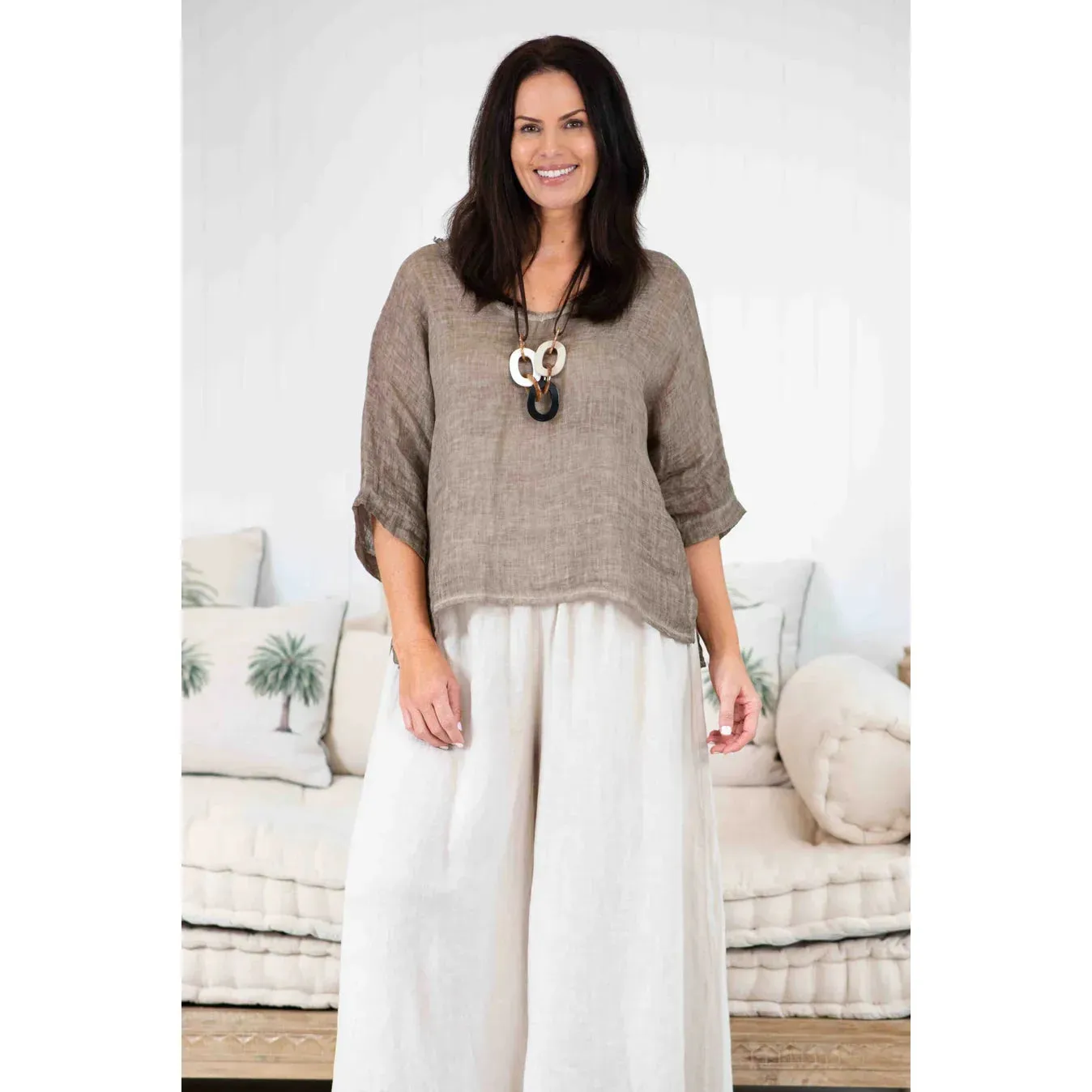 Linen Wide Leg Culotte