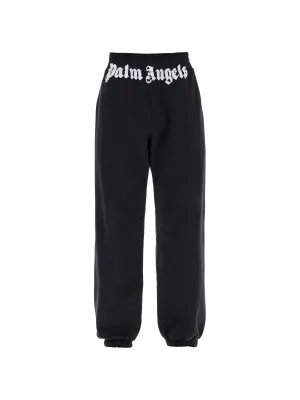 Logo Print Slub Jersey Joggers