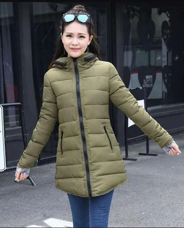 Long Quilted Coat For Women