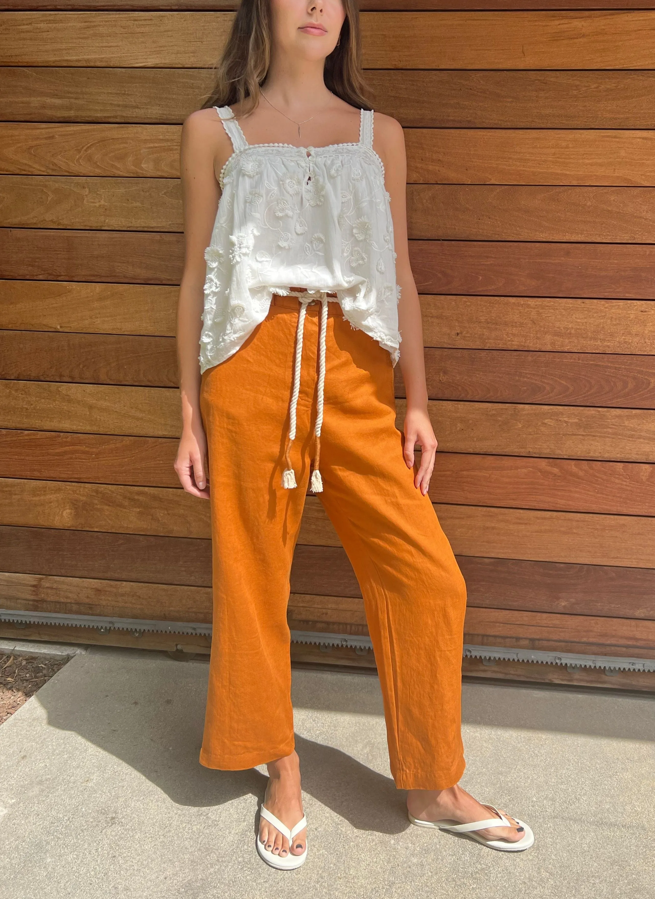 Louise Misha Arlie Linen Pants - Cinnamon