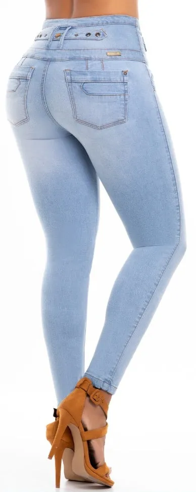Luisa  Push Up jeans - High waisted - Light Blue