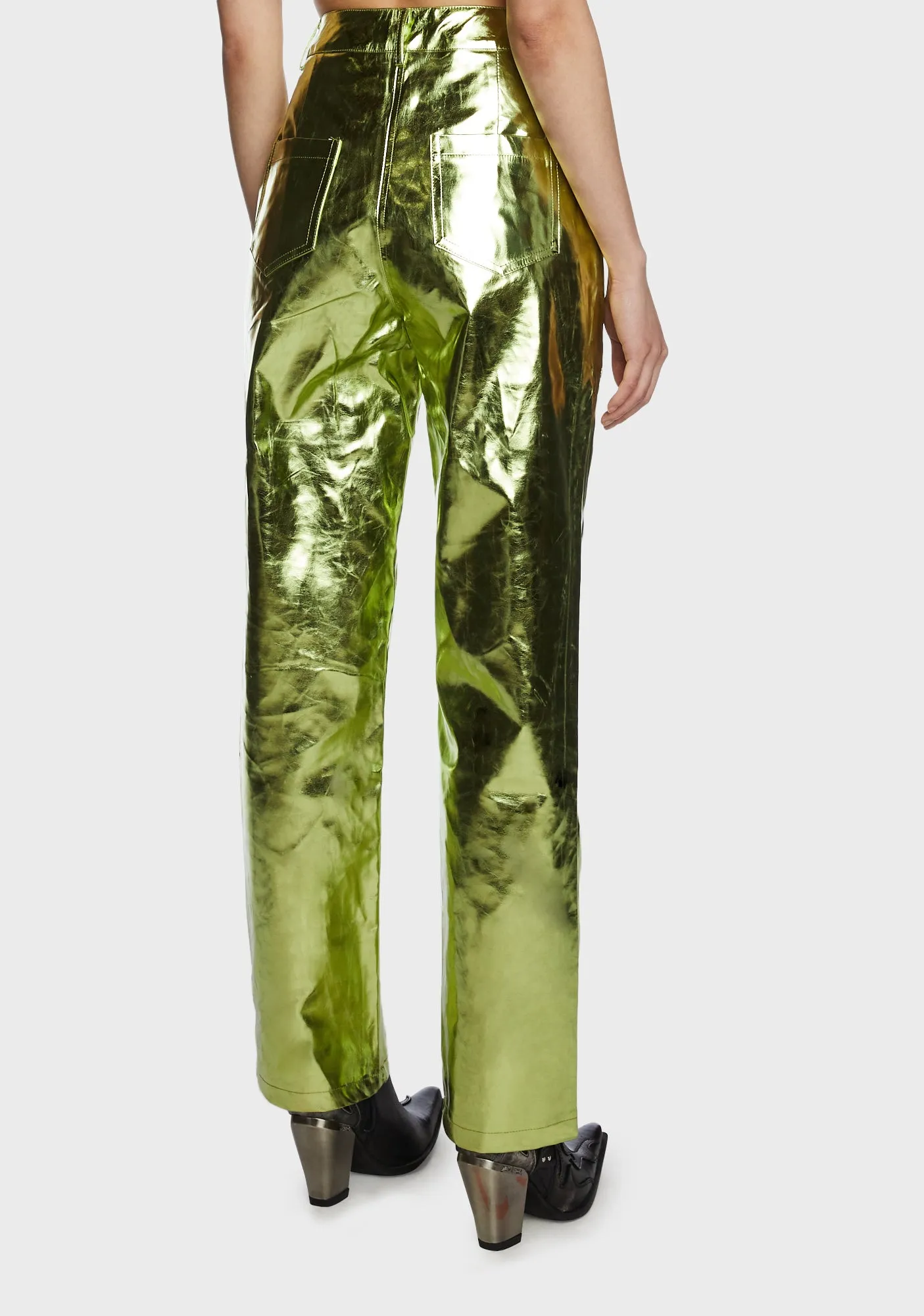 Lupe Metallic Trousers - Mint