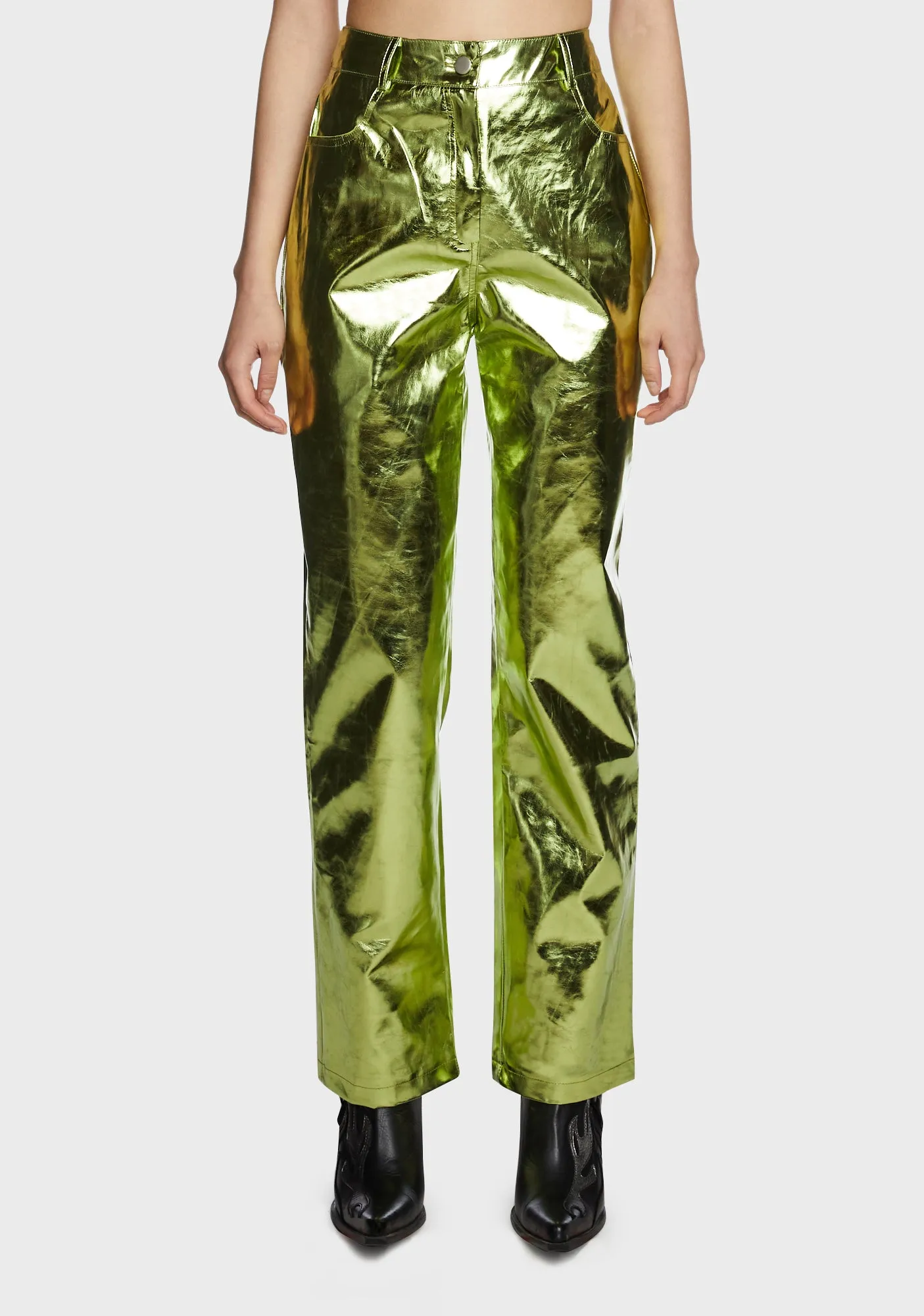 Lupe Metallic Trousers - Mint