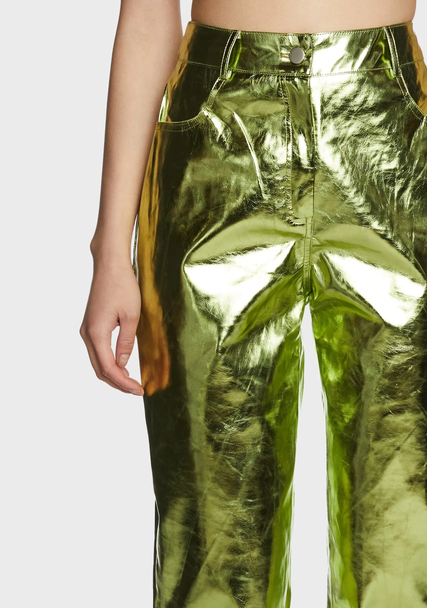 Lupe Metallic Trousers - Mint