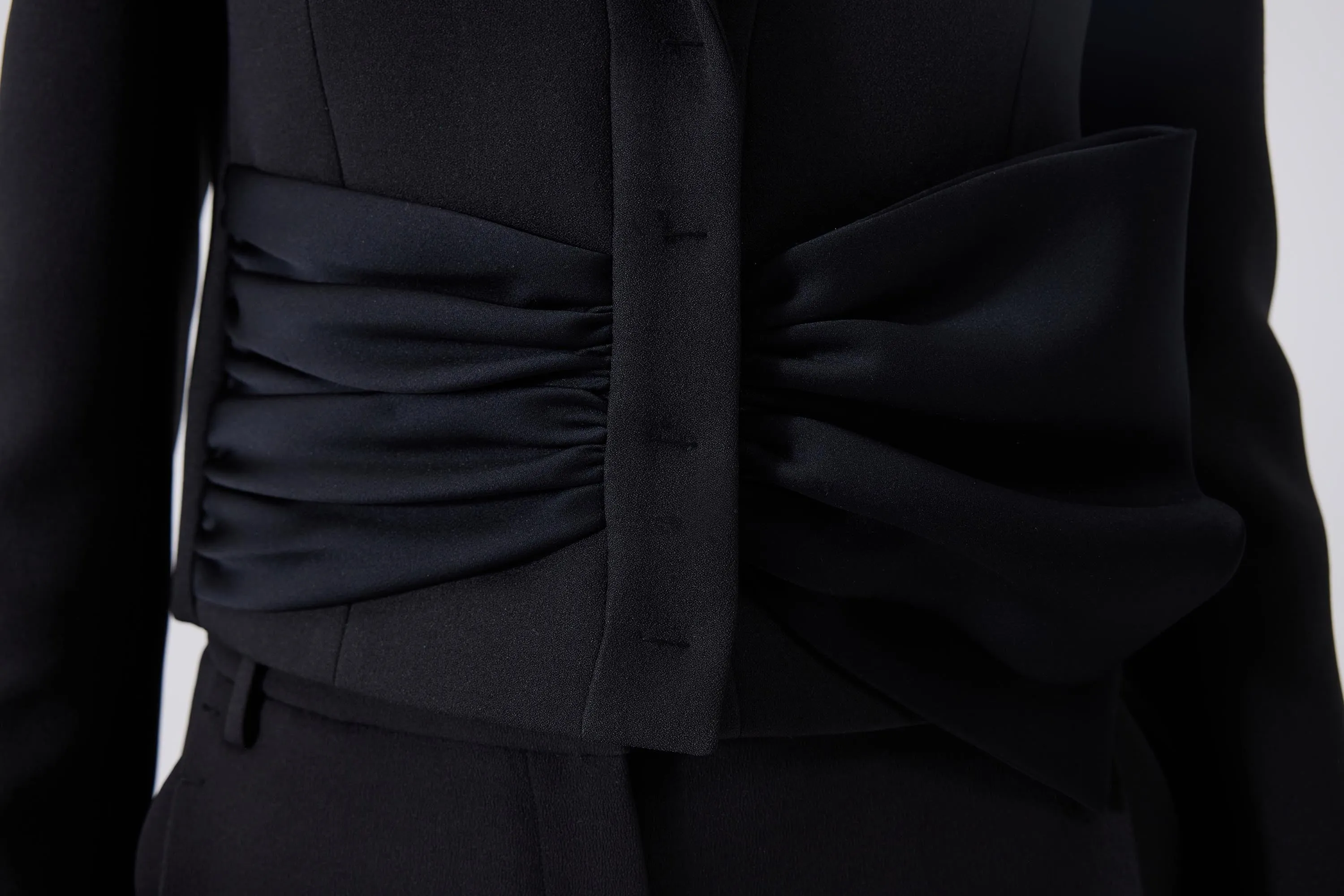 Machka Bow Effect Blazer Black