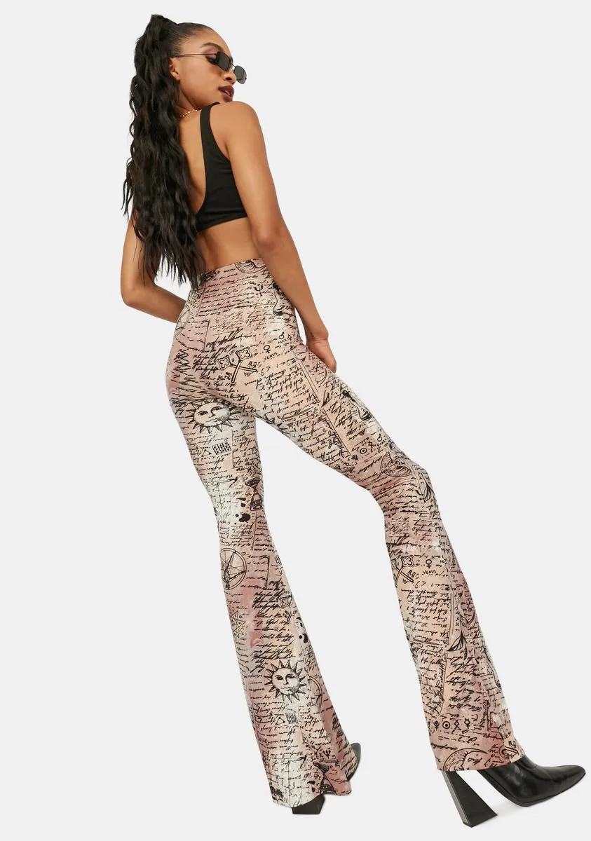 Magic Mix Alchemy Print Flare Pants