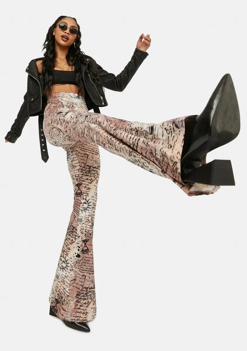 Magic Mix Alchemy Print Flare Pants