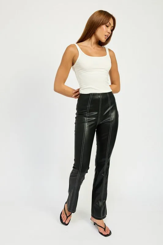 Malia High Waist Leather Pants