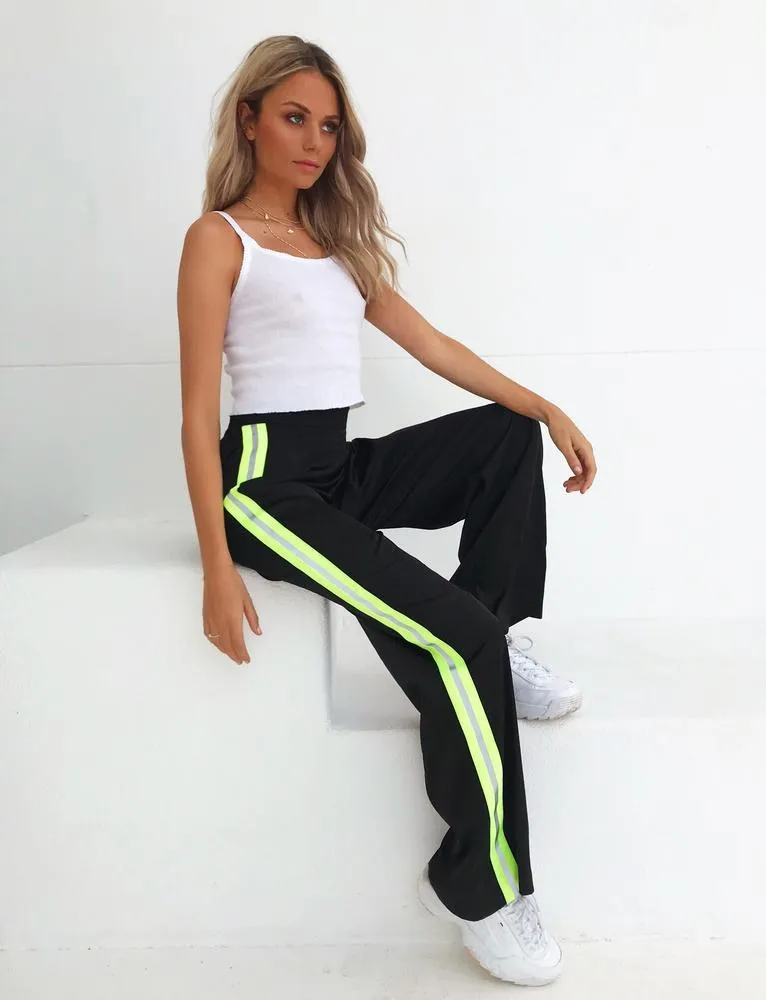 Maxwell Pant - Black With Neon