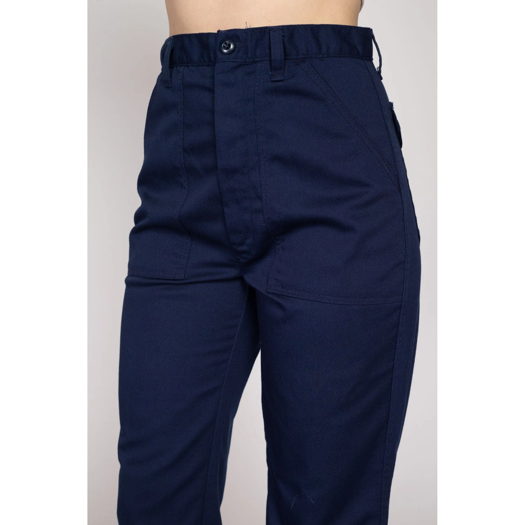 Medium 70s Navy Blue Straight Leg Pants 29"