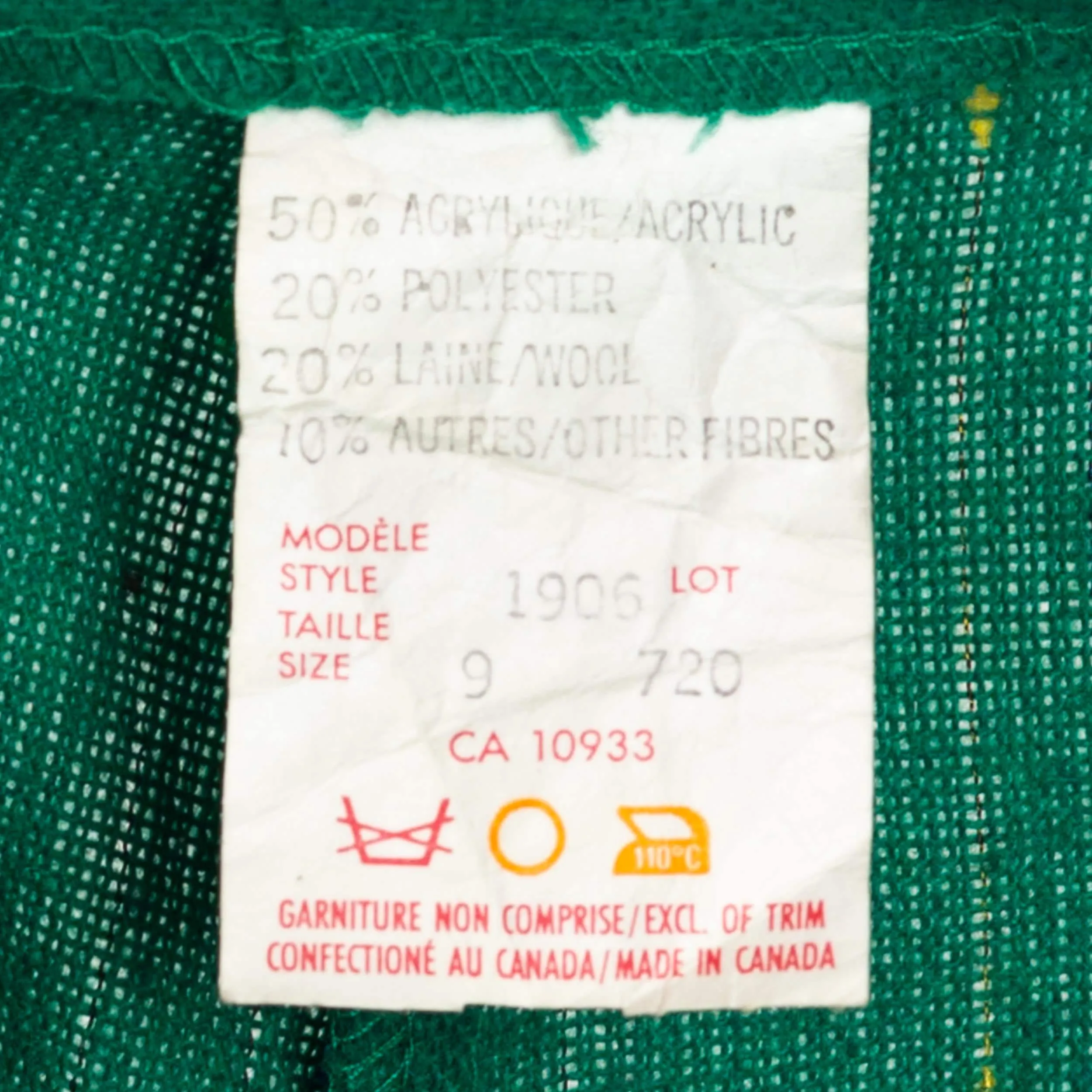 Medium 80s Green Rainbow Nep Trousers 31"