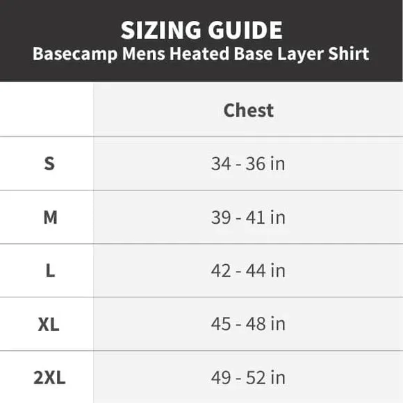 Men’s Basecamp Heated Base Layer Shirt (3-Zones)
