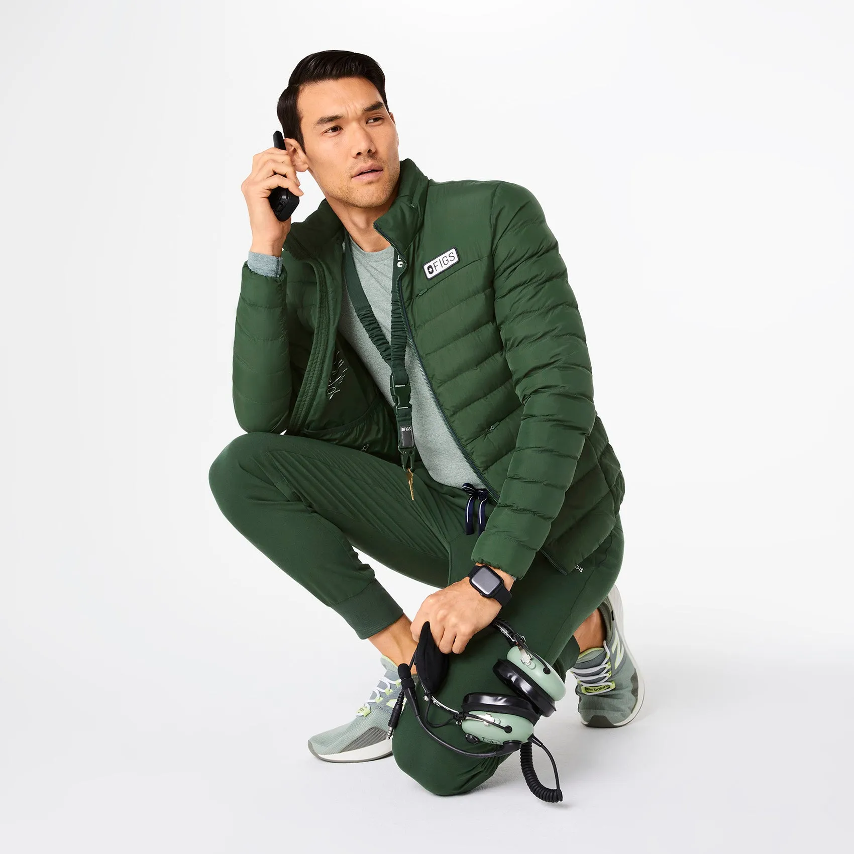men's British Racing Green Racing On-Shift™ Packable - Puffer Jacket