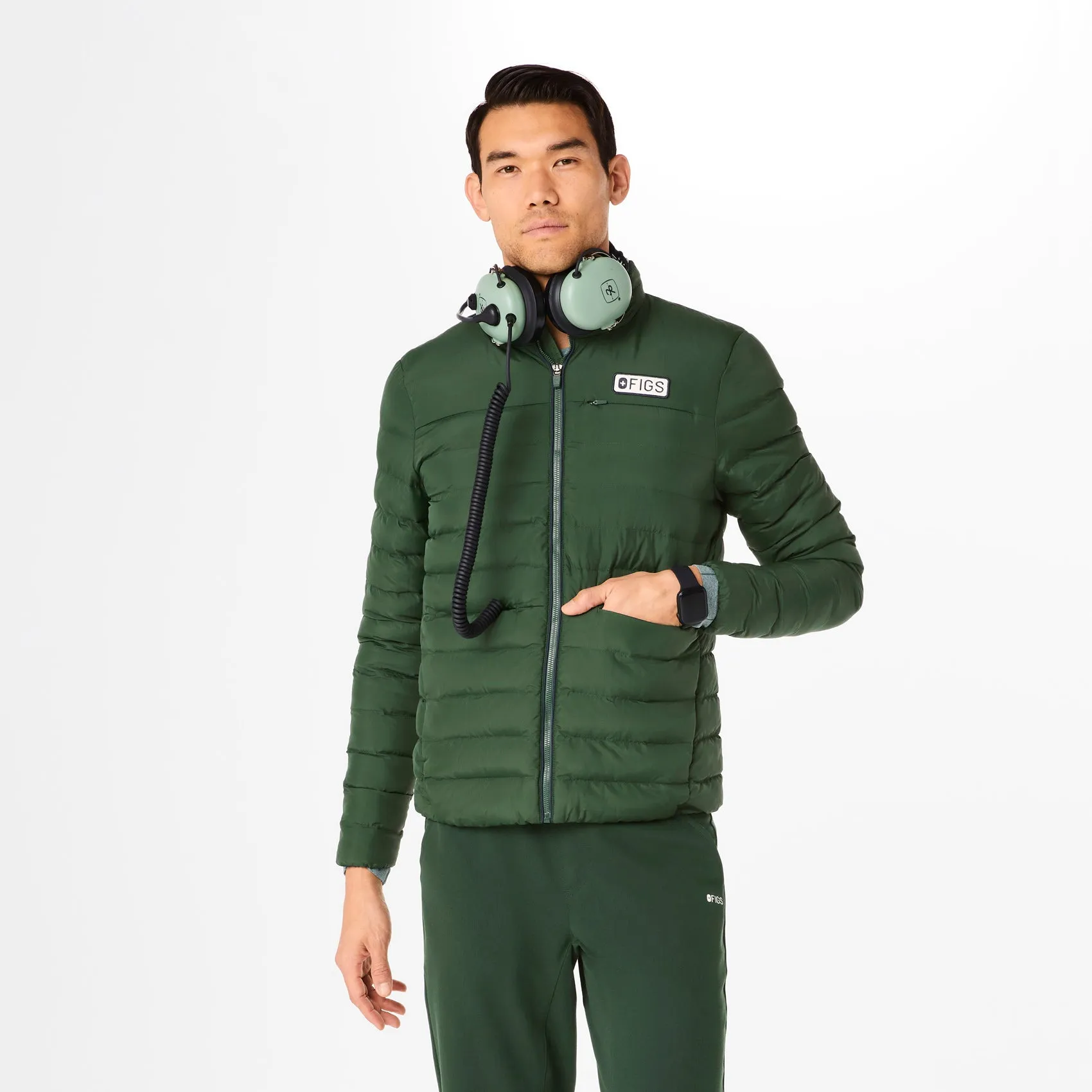 men's British Racing Green Racing On-Shift™ Packable - Puffer Jacket