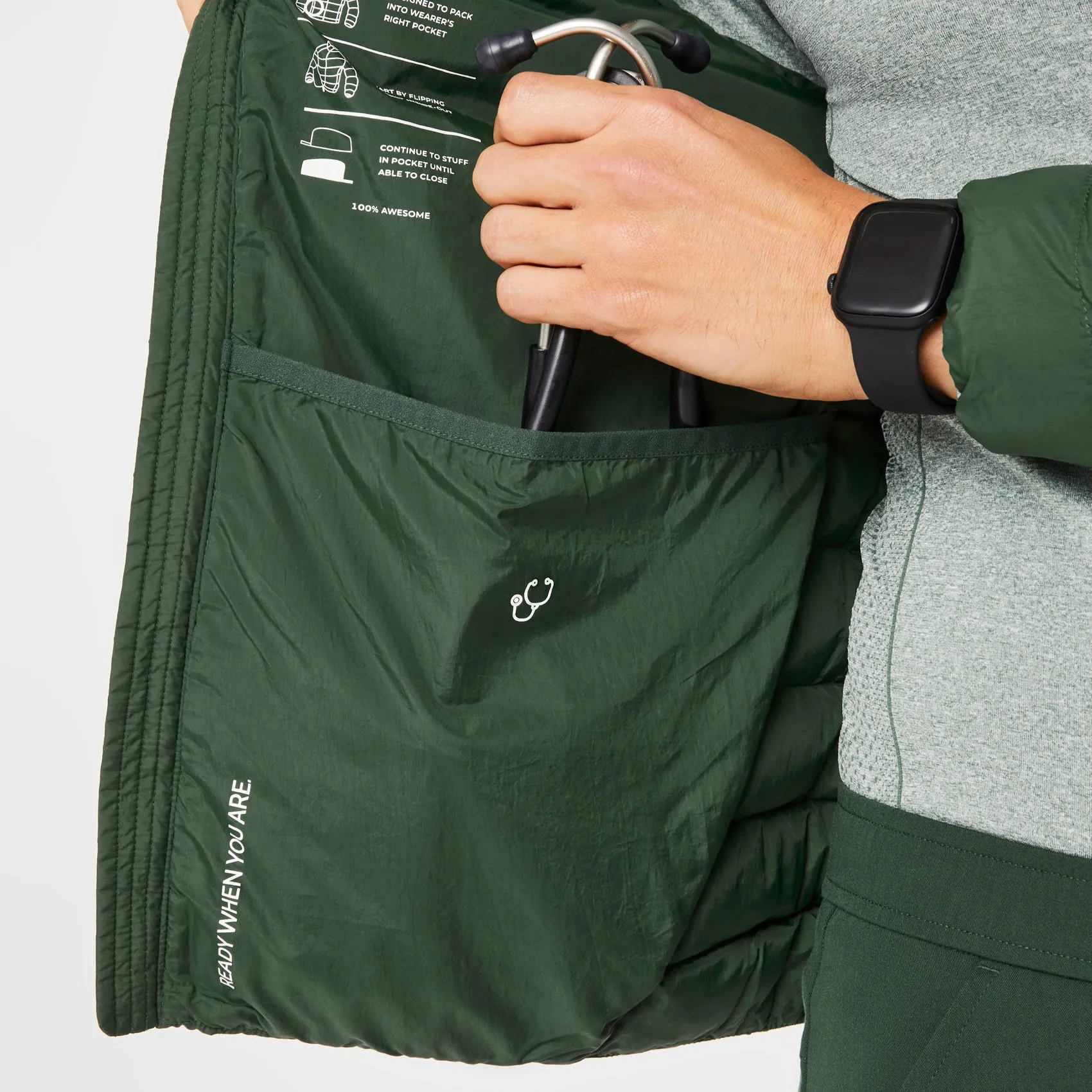 men's British Racing Green Racing On-Shift™ Packable - Puffer Jacket