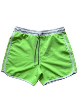 Mens Sunset Beach Boardshorts- Short Version- Lime
