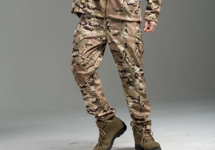 Men's Winter Windproof Waterproof Warm Camouflage Pants