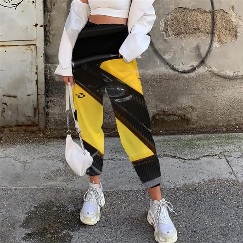 Metal Pants Women Engine Casual Pant Gear Jogger Pants Engine High Waist Pants