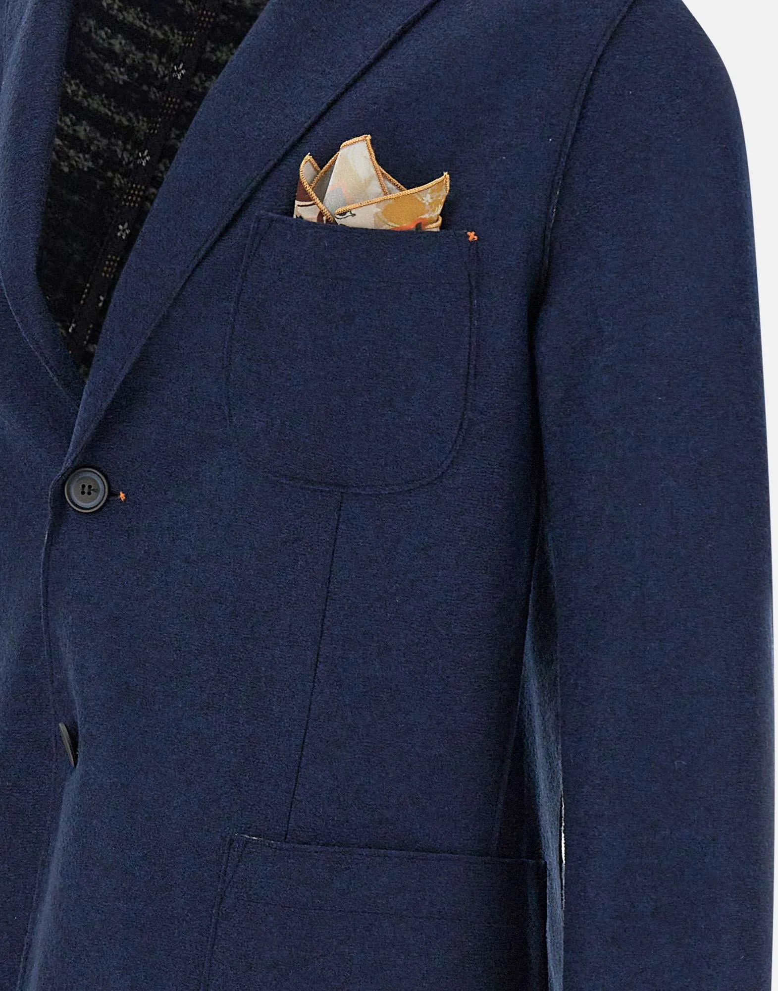 Midnight Blue Wool Blend Blazer