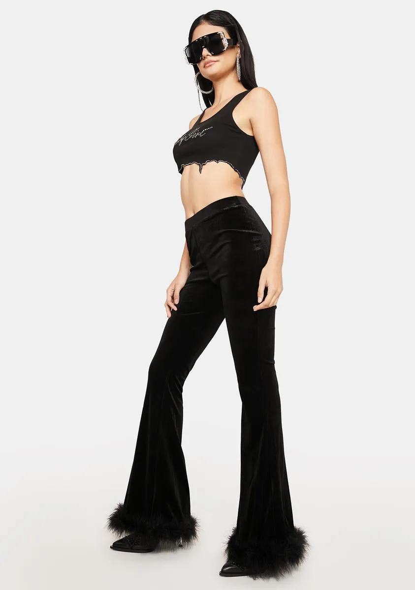 Midnight Make It Haute Velvet Flares