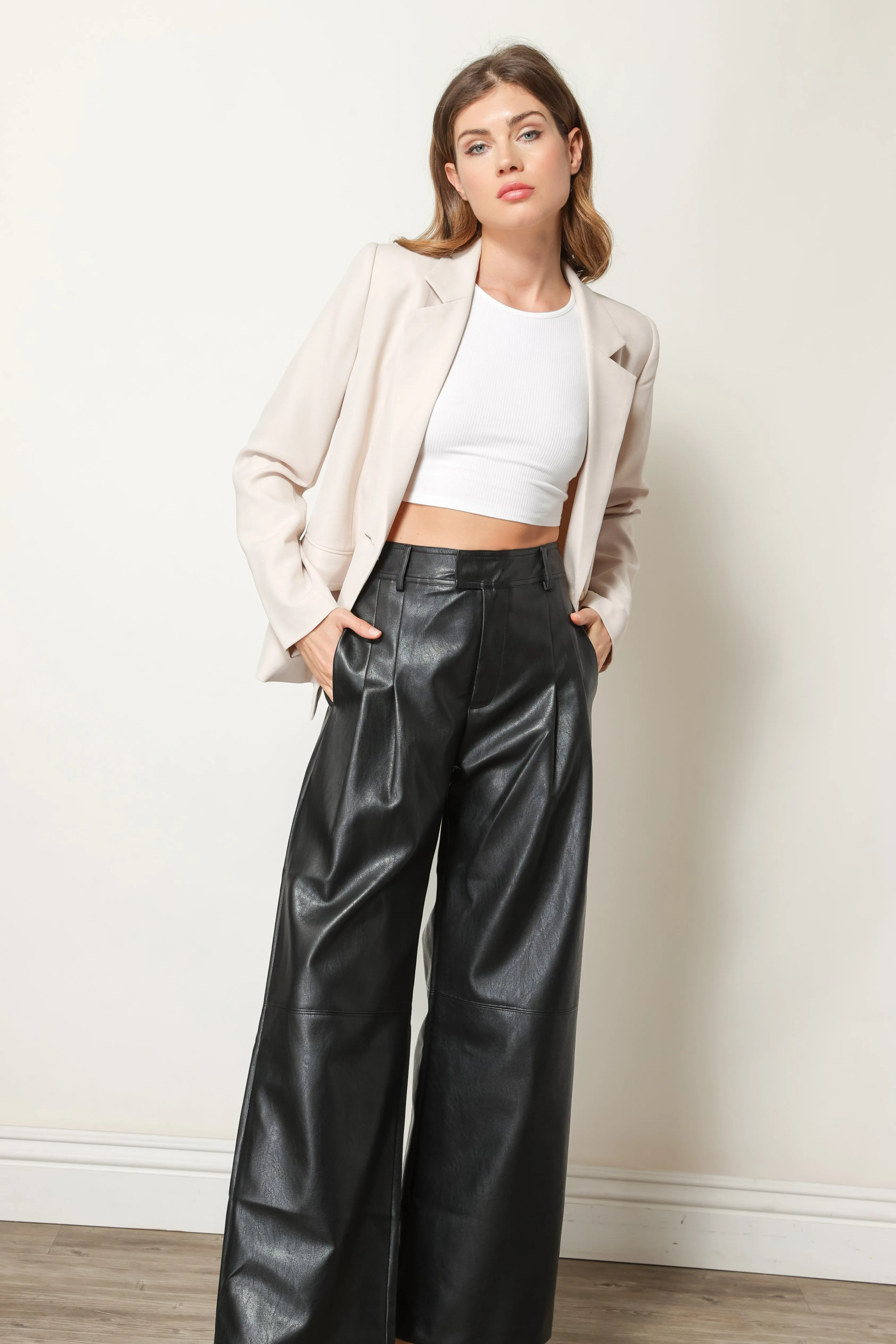 MIKA FAUX LEATHER PANTS