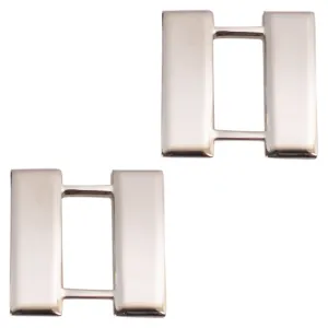 Miniature Collar Device: Double Bar Silver