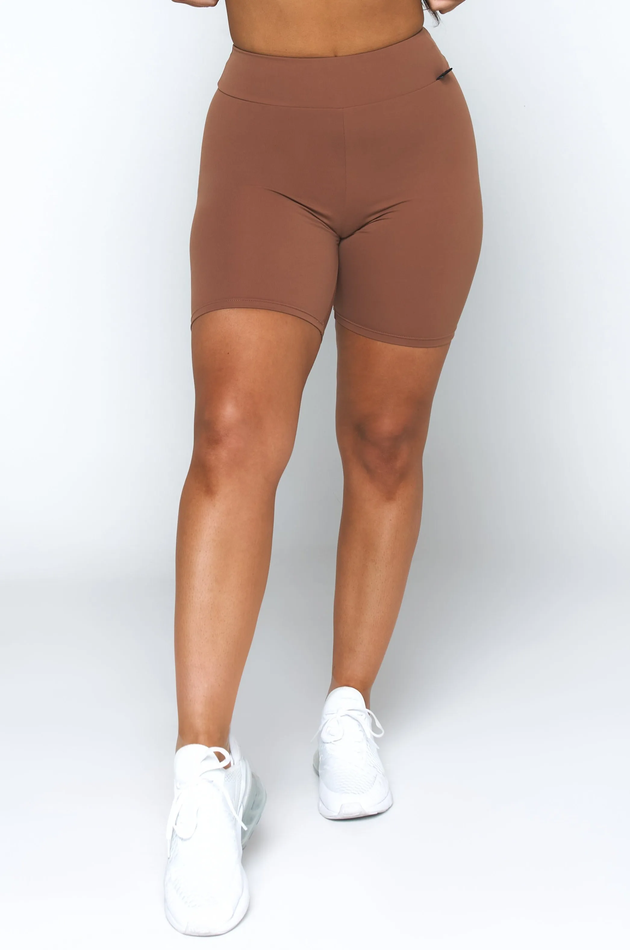 Mocha High Waist Scrunch Biker Short
