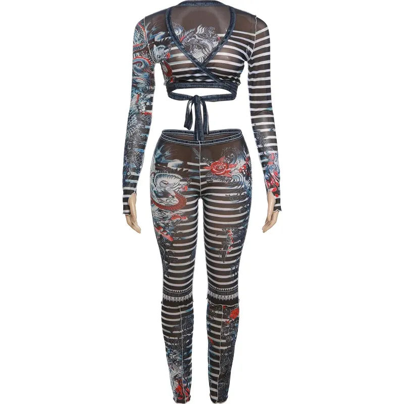 Monalisa Mesh Leggings Set