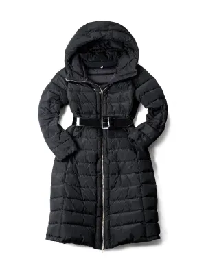 Moncler  Quilted Fitted Hooded Down Puffer Coat Black