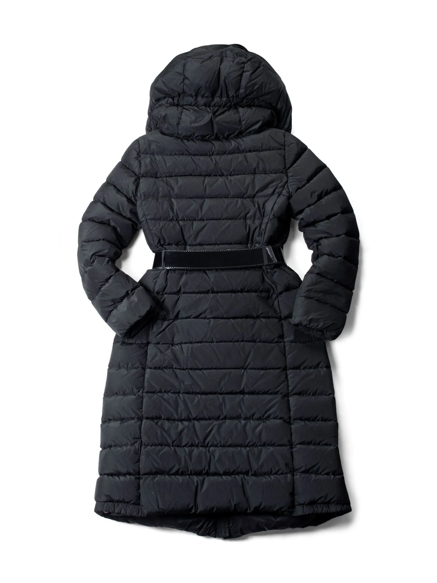 Moncler  Quilted Fitted Hooded Down Puffer Coat Black