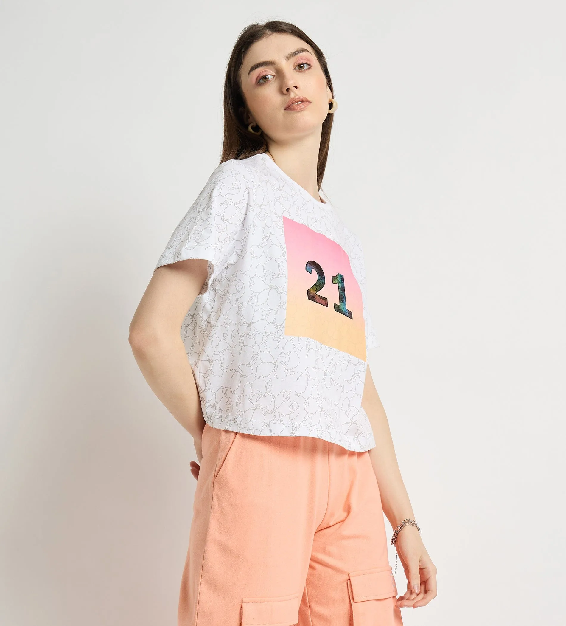 Monochrome Ombre Crop Top