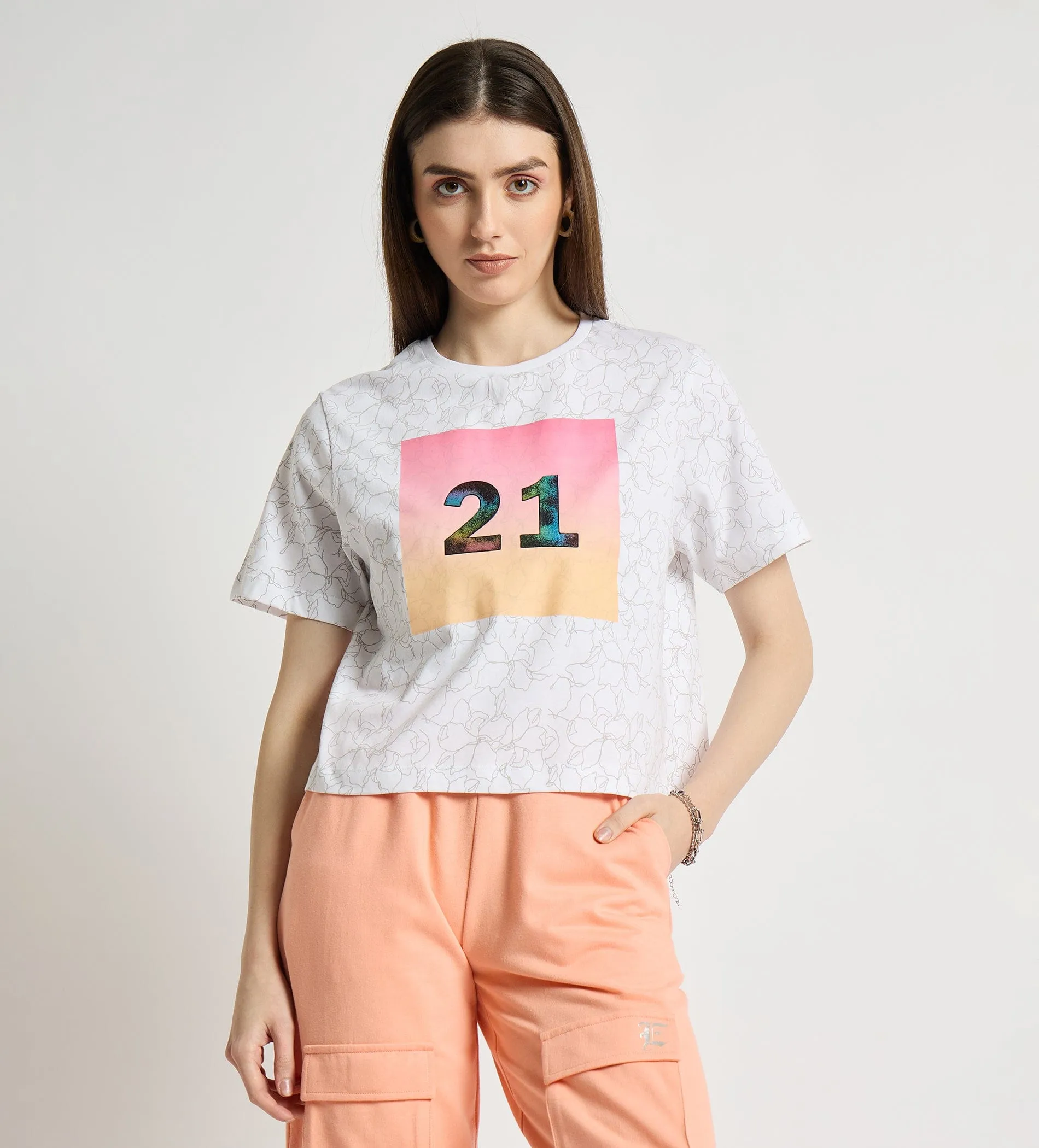 Monochrome Ombre Crop Top
