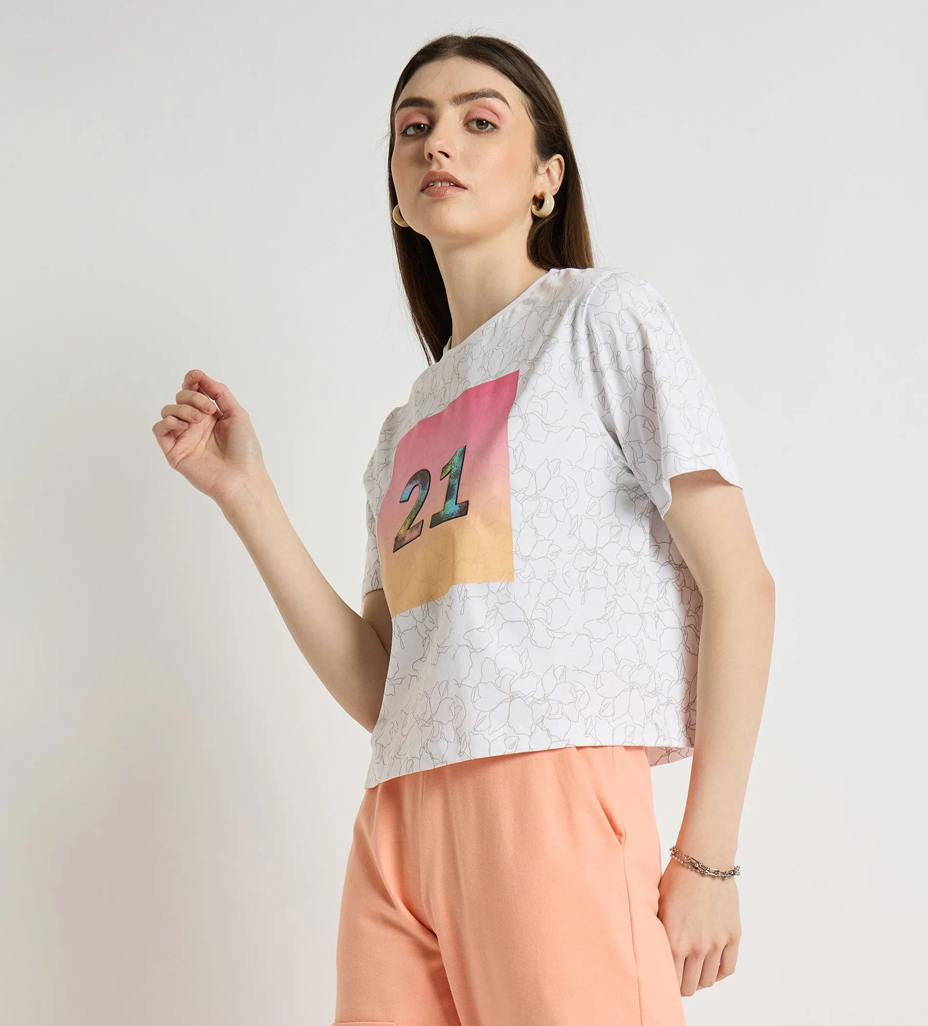Monochrome Ombre Crop Top