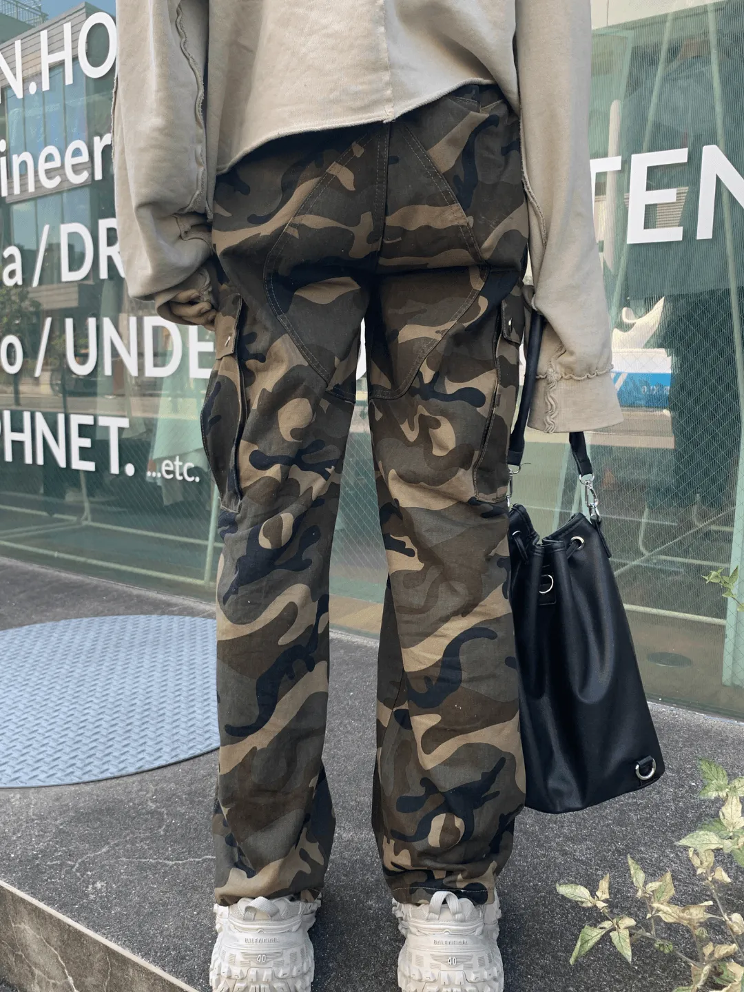 [n40mz] camouflage high waist slimming pants na762