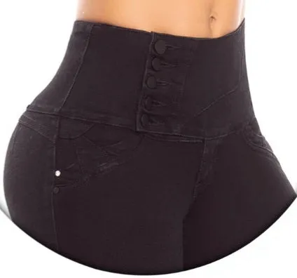 Natasha Push Up Jeans - High Waisted - Black