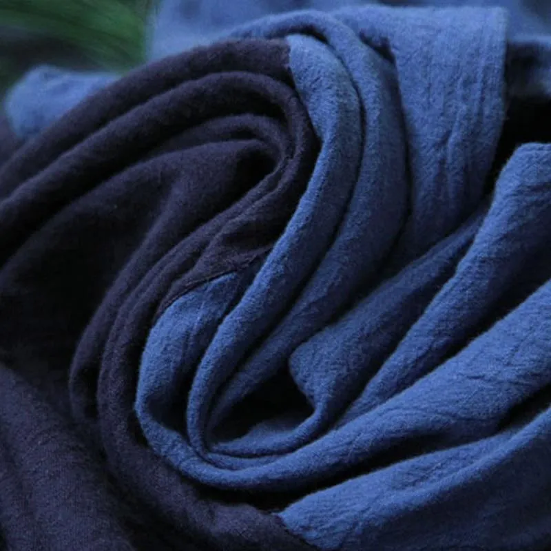 Navy Blue Cotton Linen Harem Pants | Lotus