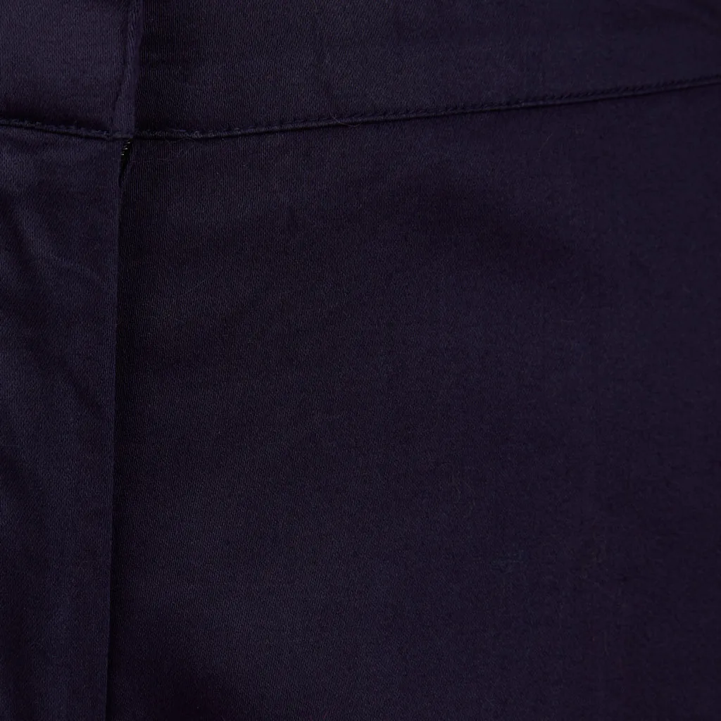 Navy High Waisted Trousers