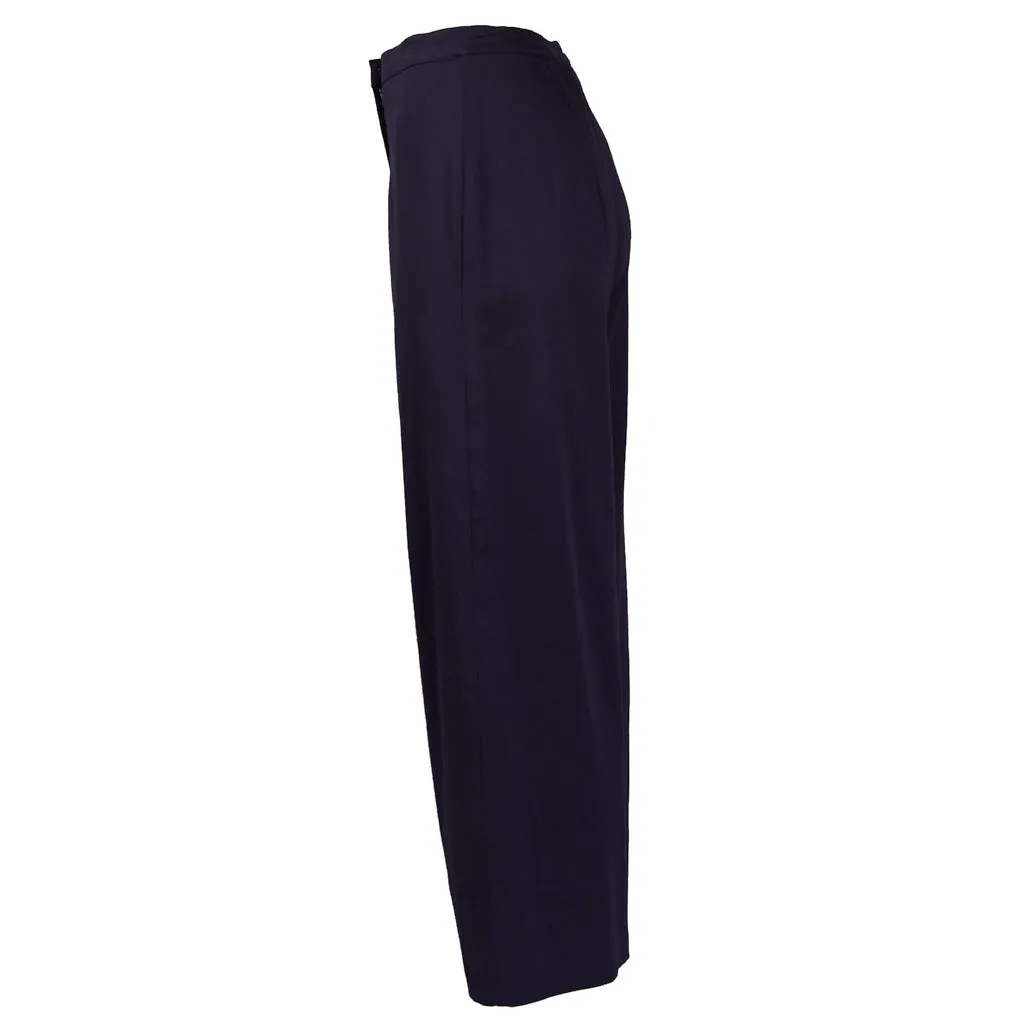 Navy High Waisted Trousers