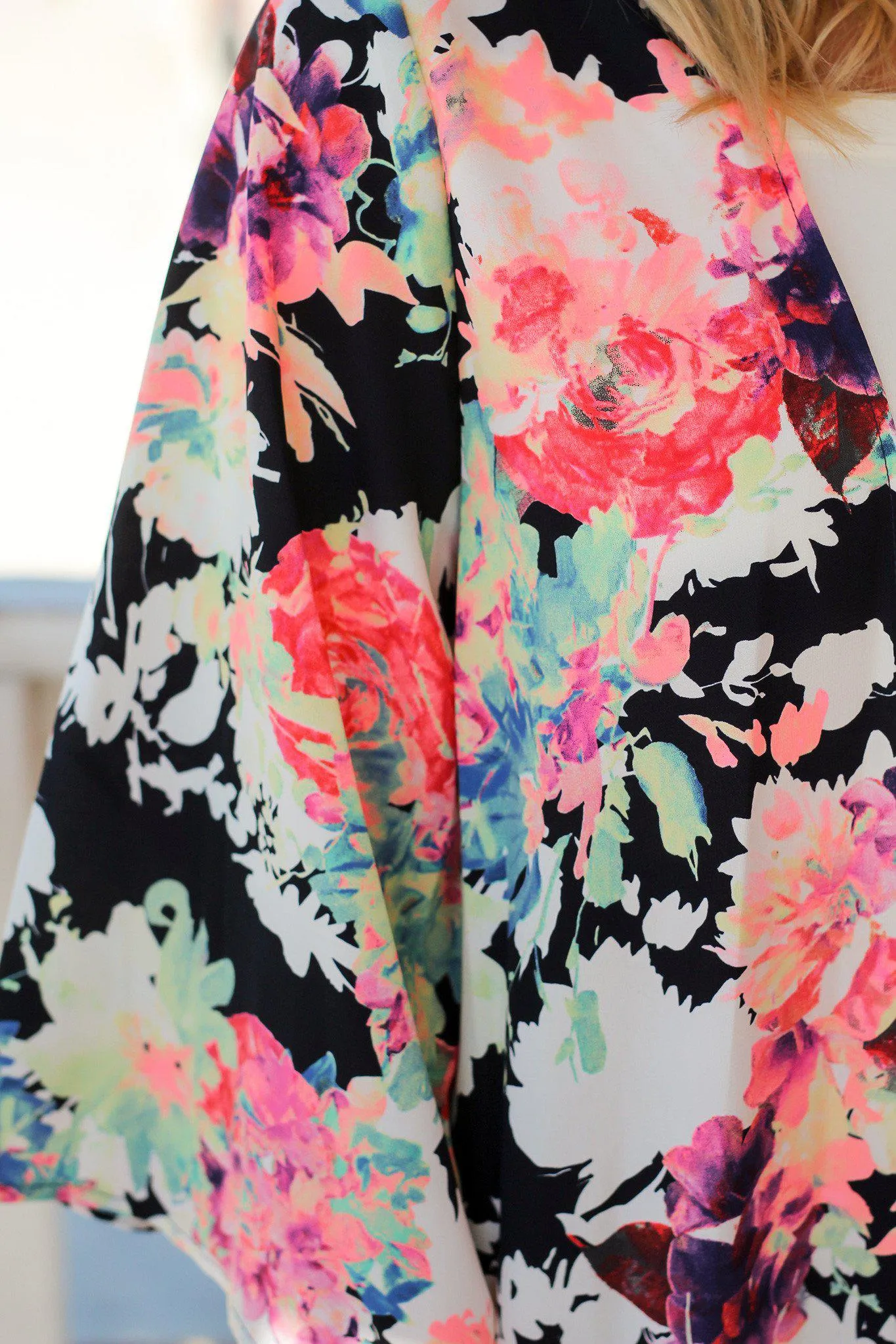 Neon Floral Kimono