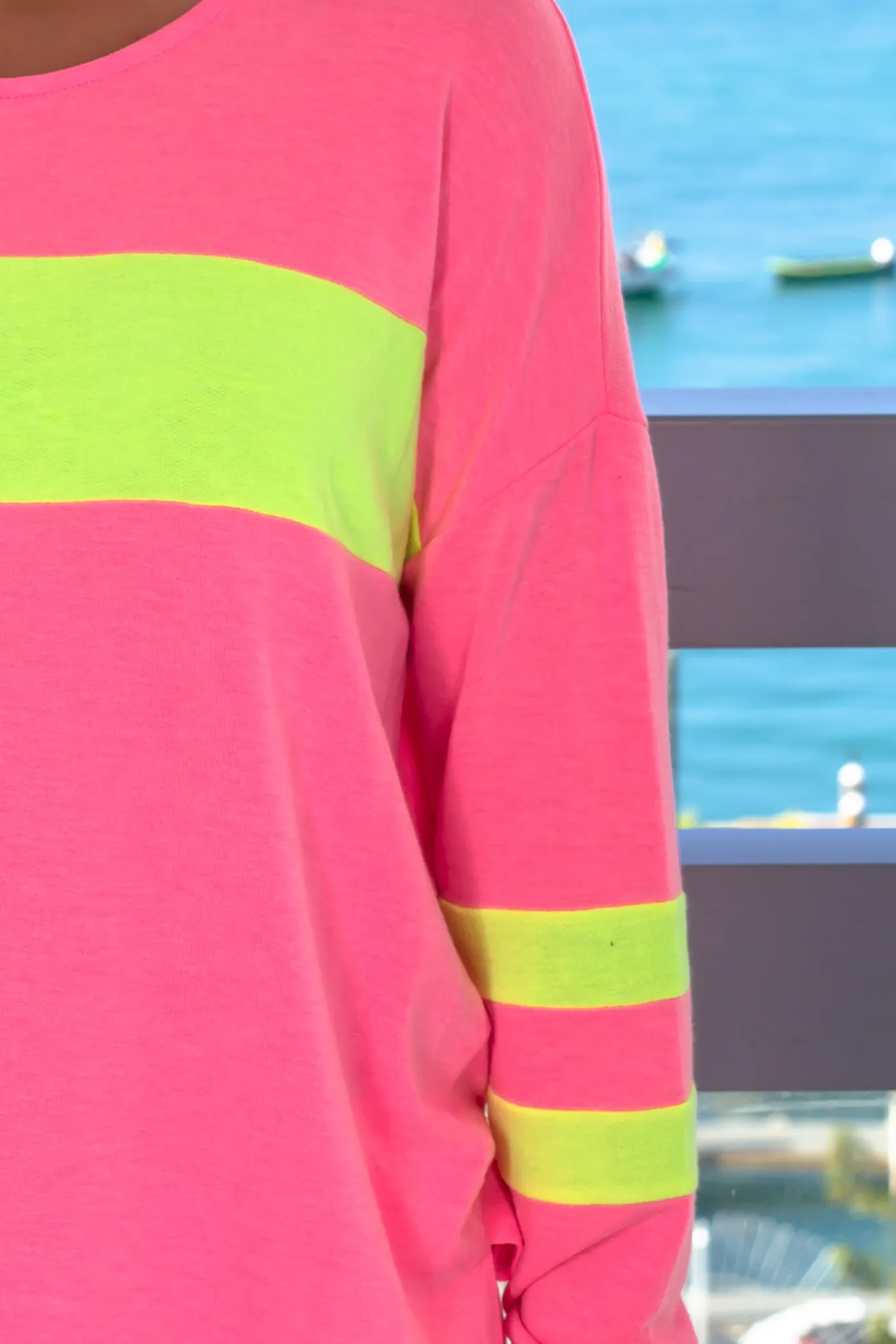 Neon Pink Oversized Top